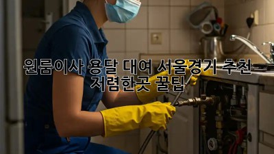 원룸이사 용달 대여 서울/경기 추천 & 저렴한곳 꿀팁! ✨